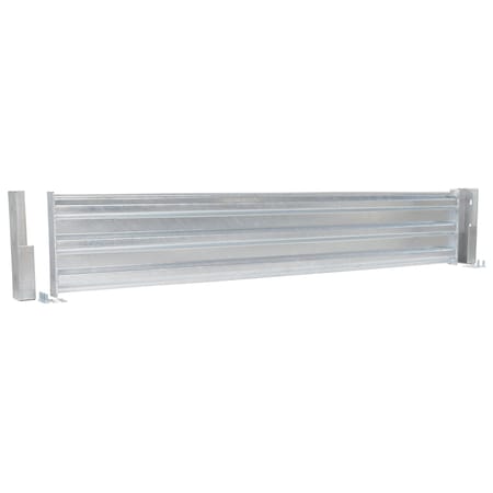 Vestil Galvanized Guard Rail-Bolt On 7 Ft GR-F3R-DI-7-HDG
